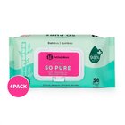 4x PETITE&MARS Ubrousky vlhčené SO PURE bambusové bioodbouratelné 56 ks